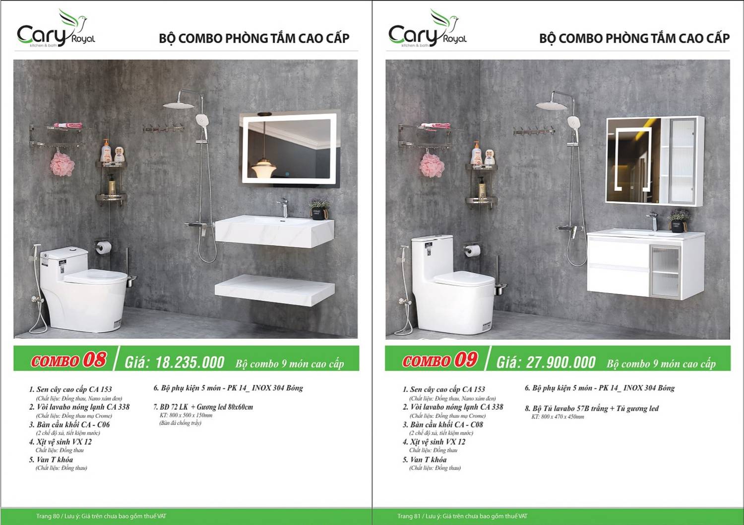 Thiết bị vệ sinh CARY ROYAL Catalogue và Bảng giá mới nhất 2024 - 2025 /Page 41